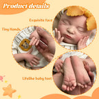 Image of Reborn Baby Dolls Newborn Silicone Baby Doll Full Body Weighted Hand