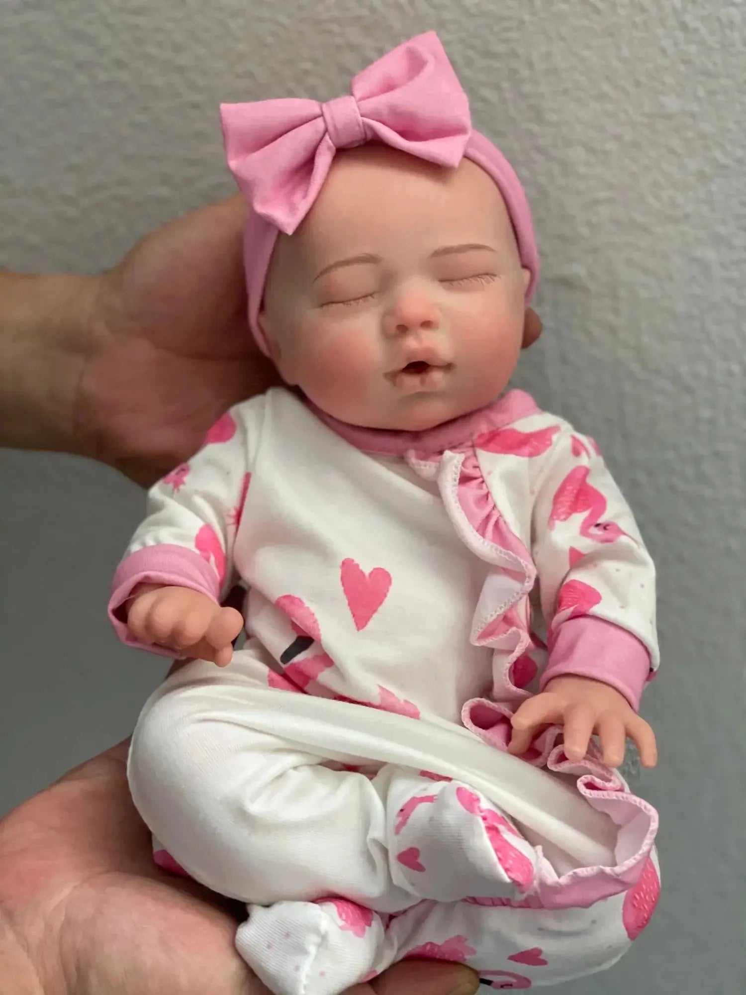 Image of Reborn Baby Dolls 35Cm Close Eyes Solid Silicone Bebe Reborn Girl Can
