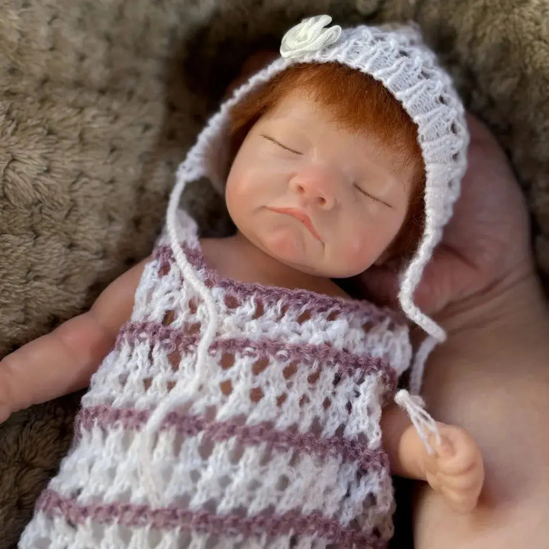 Image of Reborn Baby Dolls 26Cm Close Eyes Bebe Reborn De Silicona Girl Doll