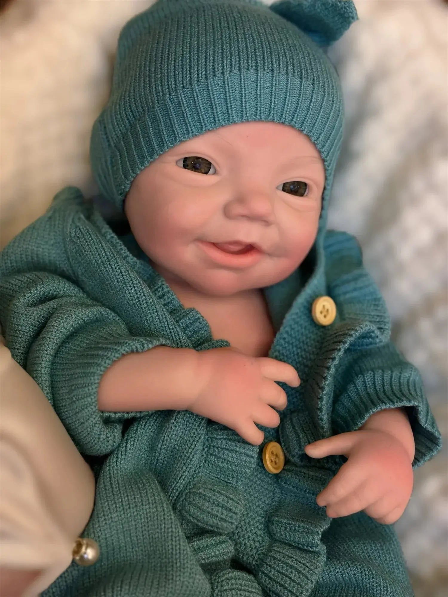 Image of Reborn Baby Dolls 18Inch Open Eyes Full Body Silicone Reborn Girl