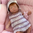 Image of Reborn Baby Dolls 26Cm Close Eyes Bebe Reborn De Silicona Girl Doll
