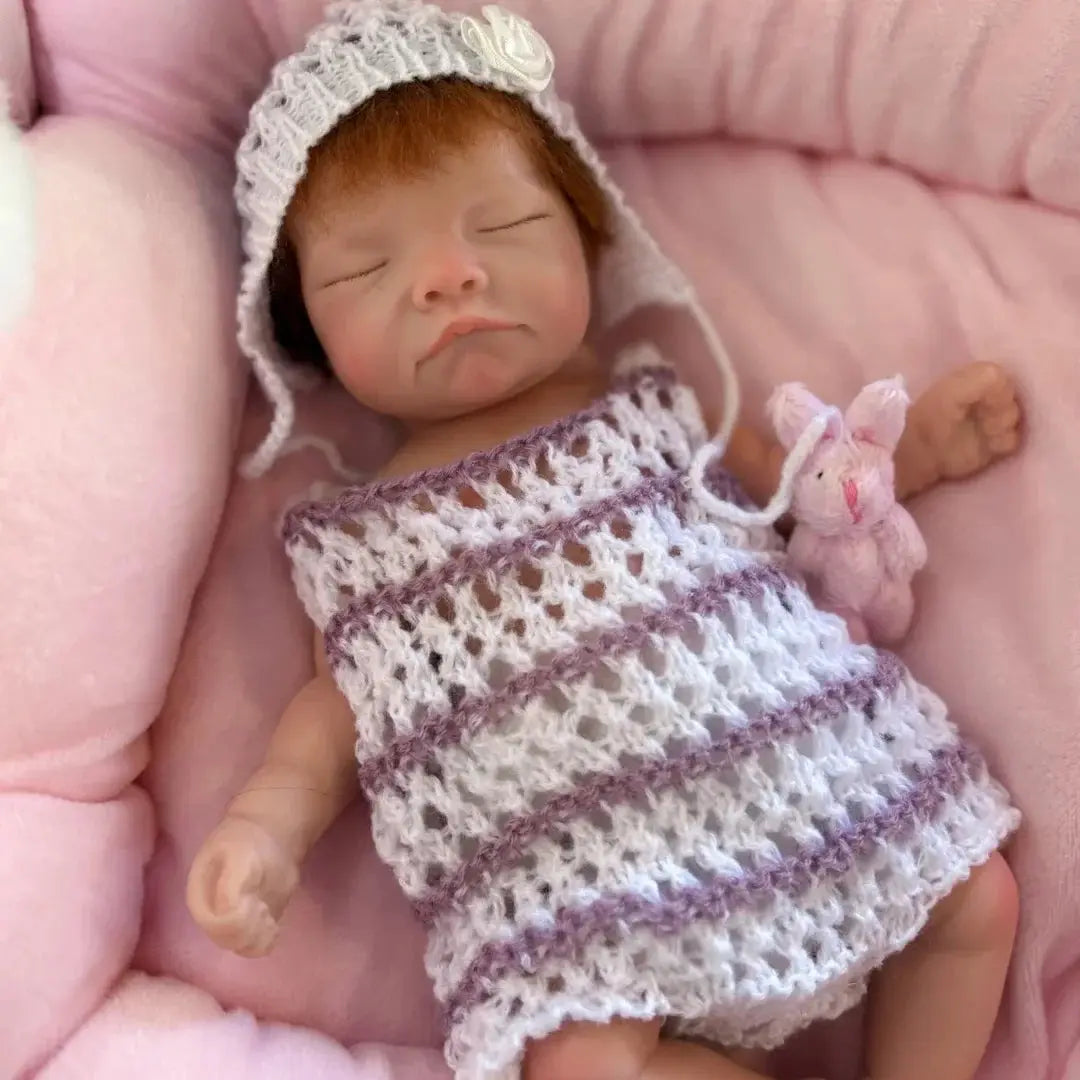 Image of Reborn Baby Dolls 26Cm Close Eyes Bebe Reborn De Silicona Girl Doll