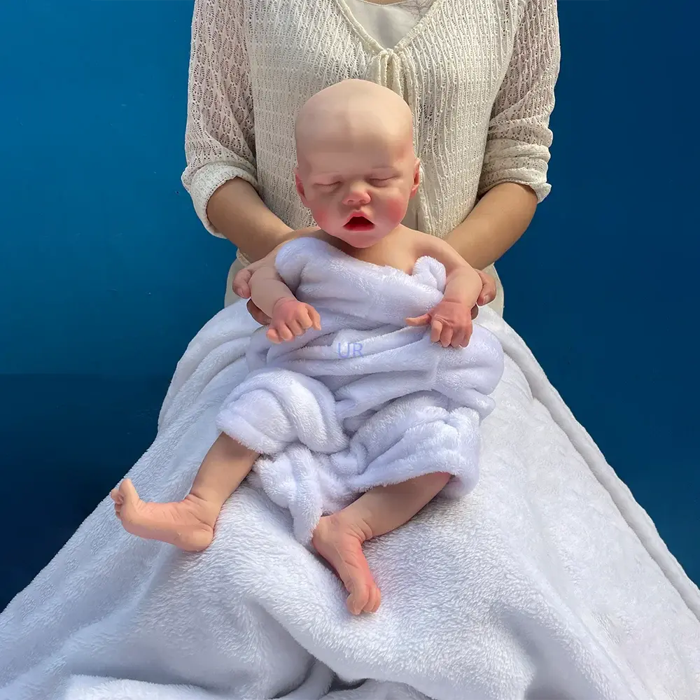 Image of Reborn Baby Dolls Sleeping Open Mouth Girl Artist Painted Collector