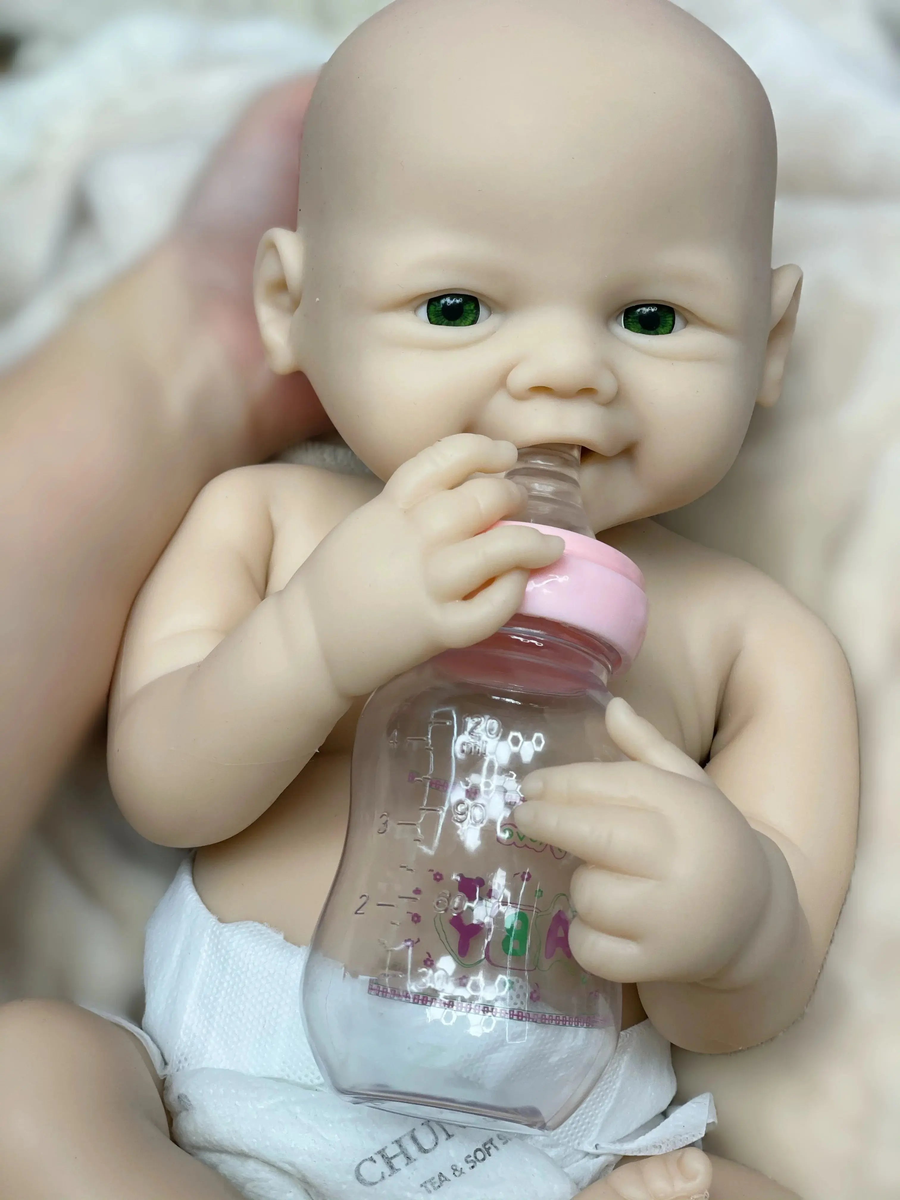 Image of Reborn Baby Dolls 18Inch Girl Vivienne Bebê Reborn Dolls Unpainted