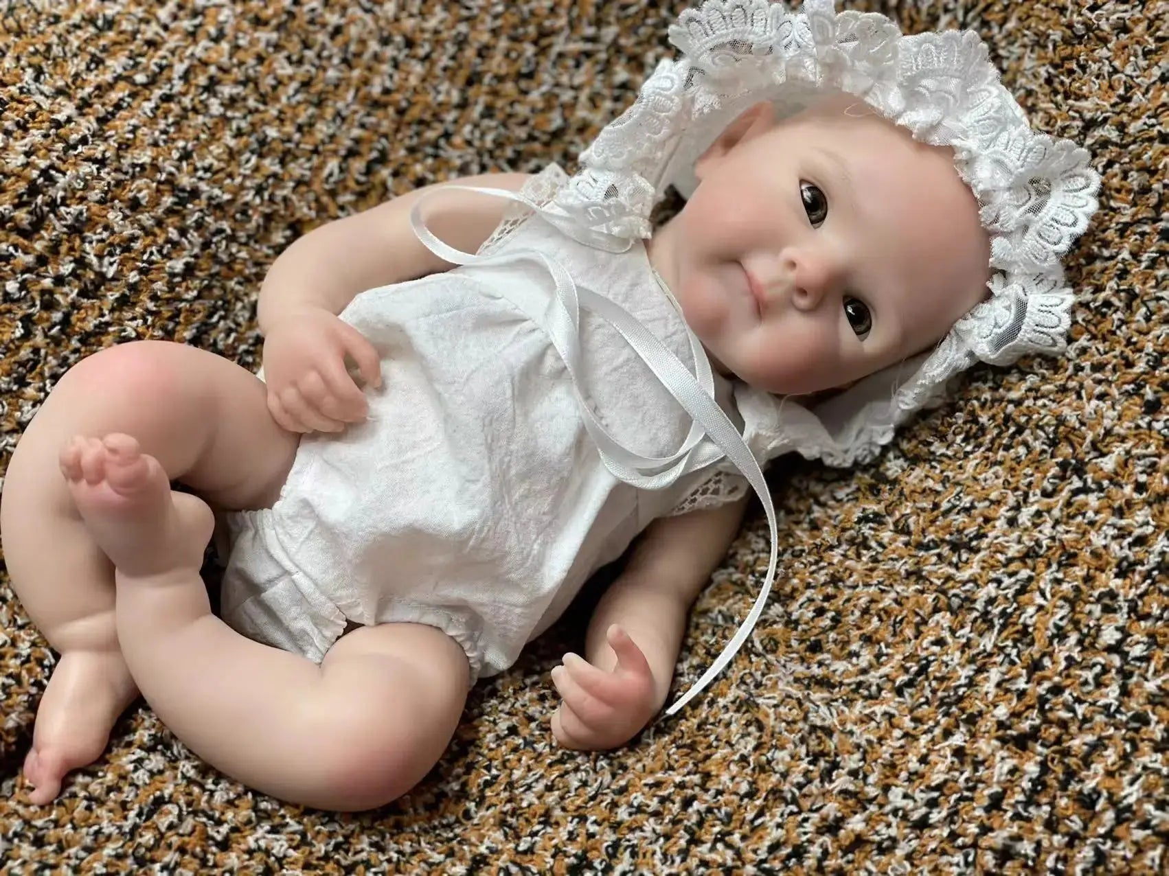 Image of Reborn Baby Dolls 33Cm Open Eyes Bettie Solid Silicone Bebe Reborn