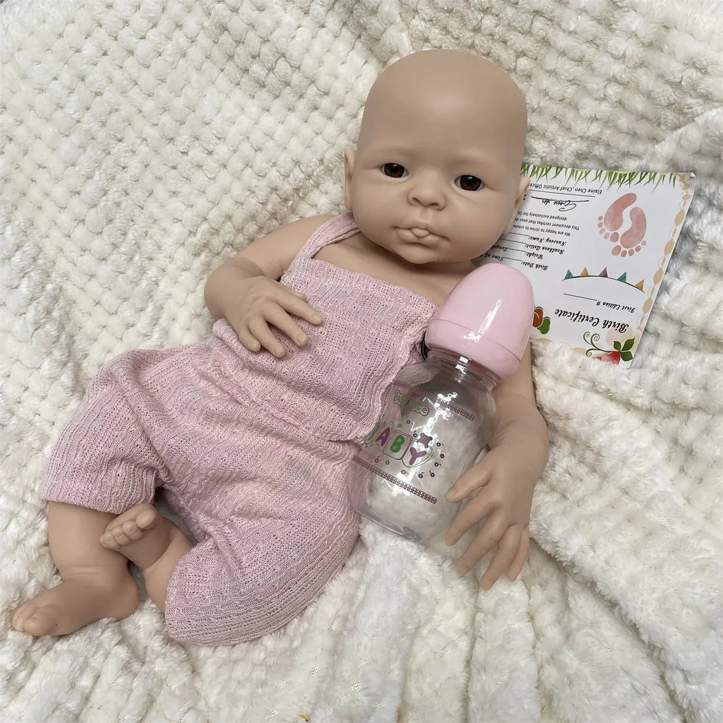 Image of Reborn Baby Dolls 17Inch Washable Full Body Solid Silicone Bebe