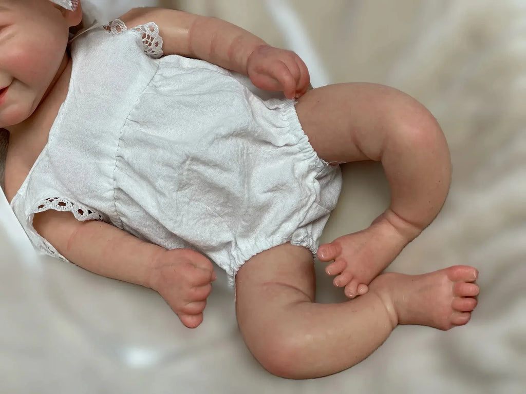 Image of Reborn Baby Dolls 33Cm Cuddly Vivienne Full Body Solid Silicone
