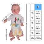 Image of Reborn Baby Dolls Pink Skin Unpaited 18'' Boy Full Body Silicone