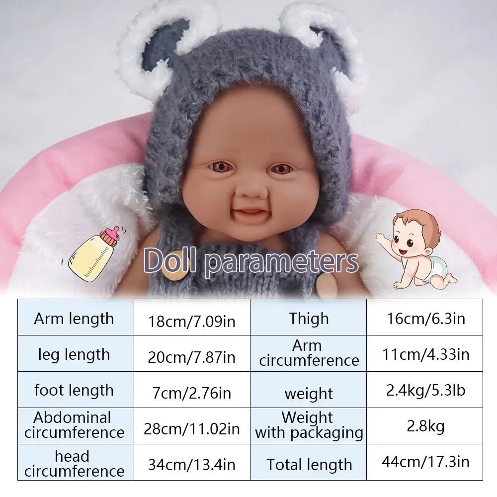 Image of Reborn Baby Dolls 17.3-Inch Stunning Smile With Open Eyes! Medical