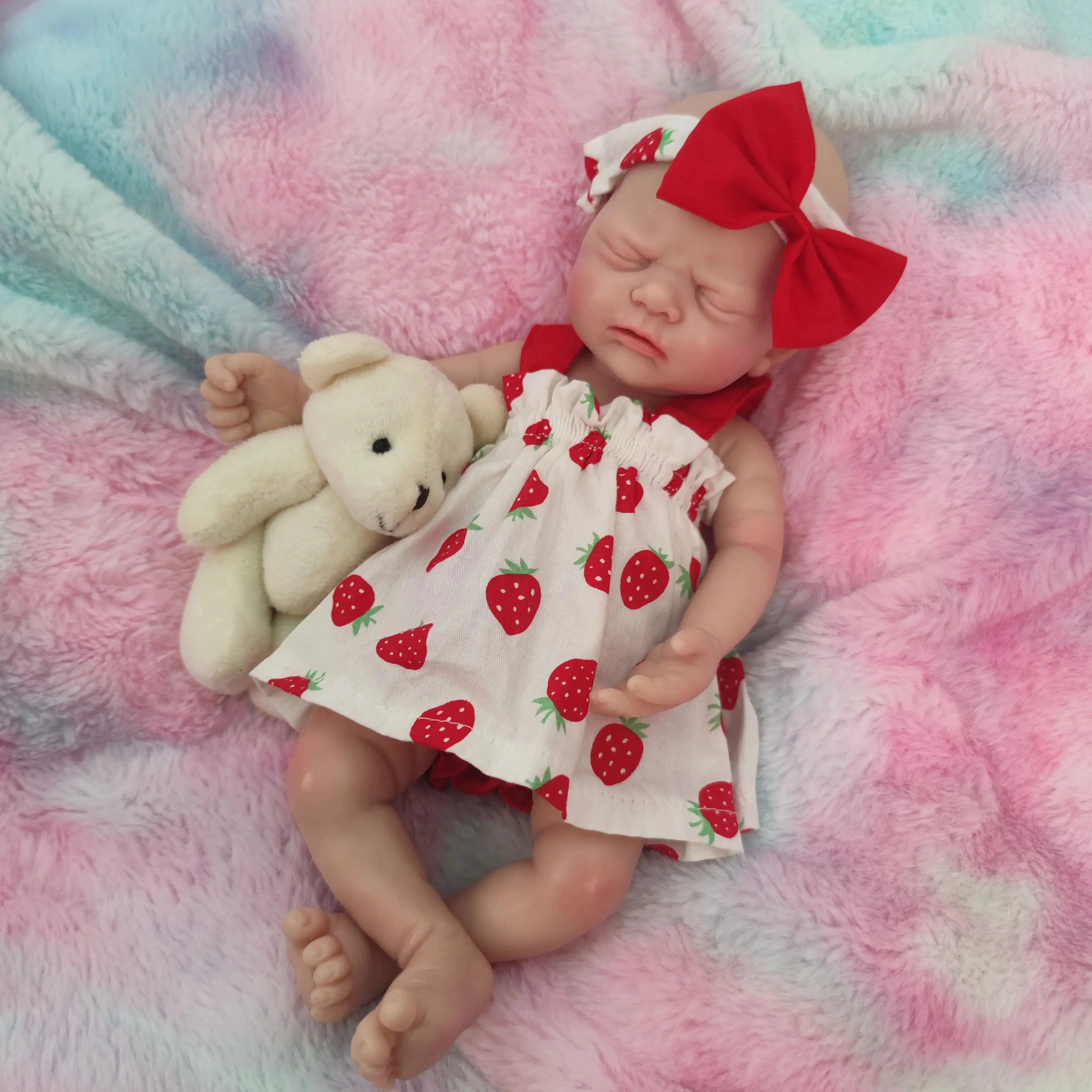 Image of Reborn Baby Dolls 12 Inch Full Soft Silicone Body Lifelike Reborn