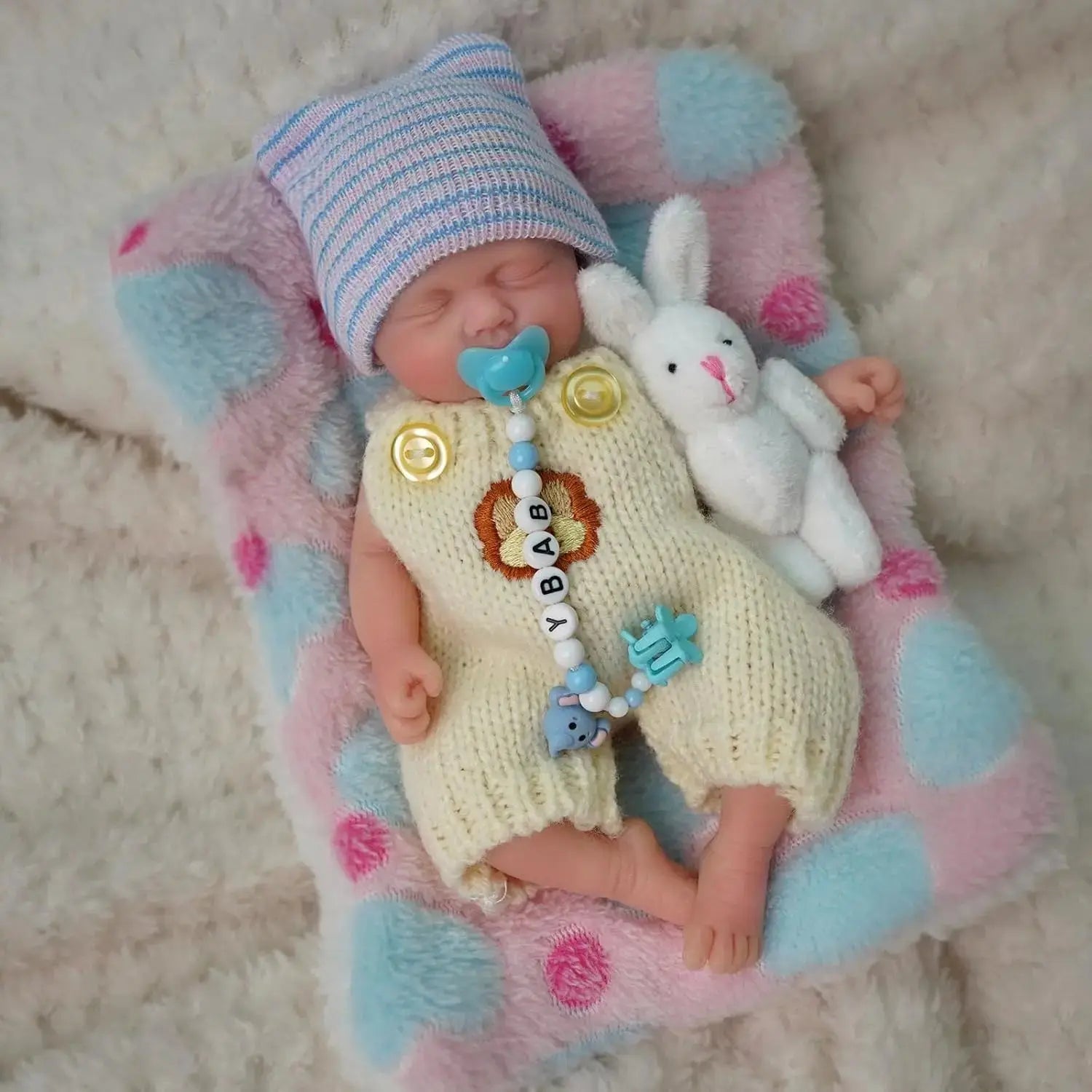 Image of Reborn Baby Dolls Mini Reborn Baby Doll Silicone Full Body 7 Inch