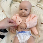 Image of Reborn Baby Dolls Loulou Boy/Girl 18Inch Bebê Reborn De Silicone