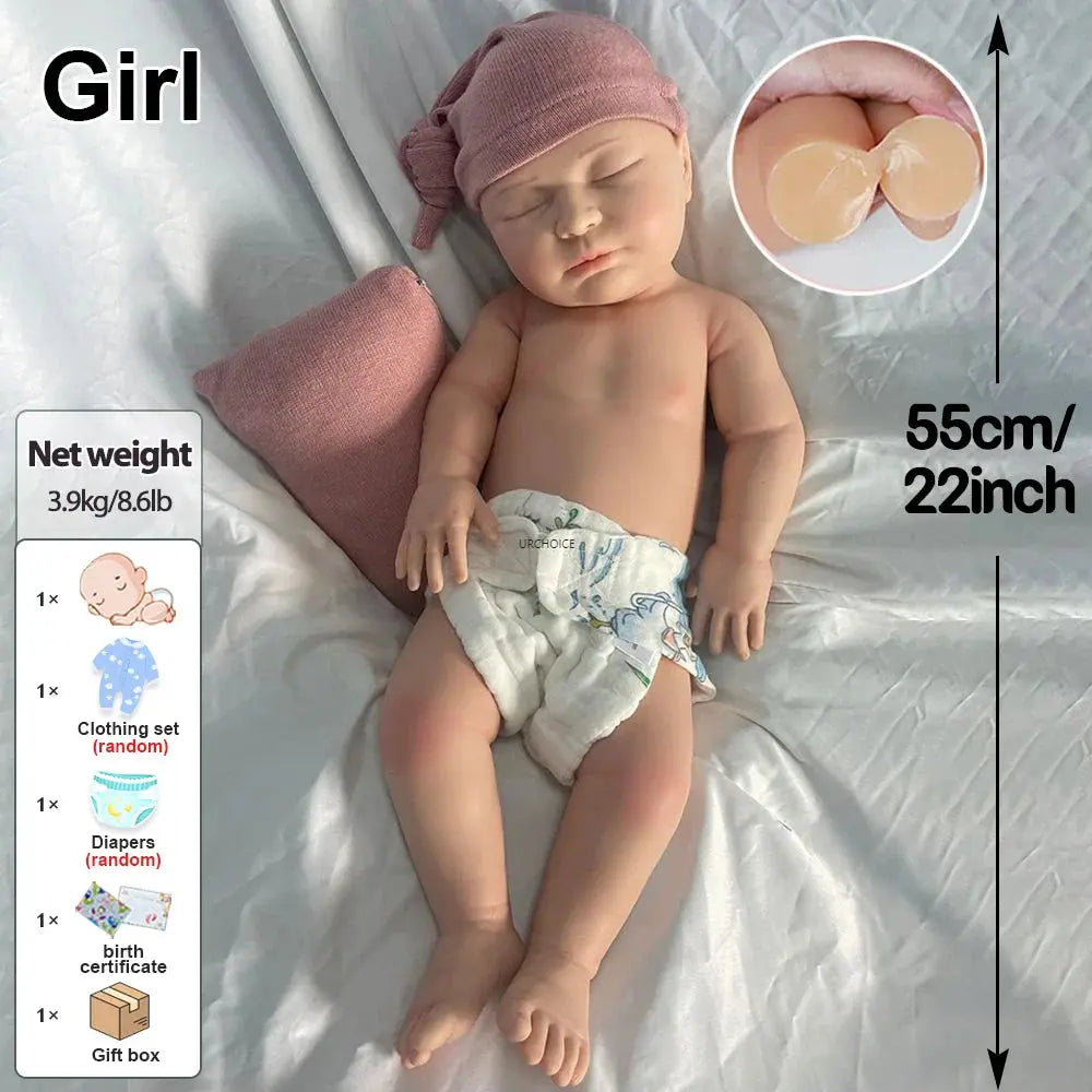 Image of Reborn Baby Dolls 22Inch Floppy Newborn Girl Weighted Silicone Reborn