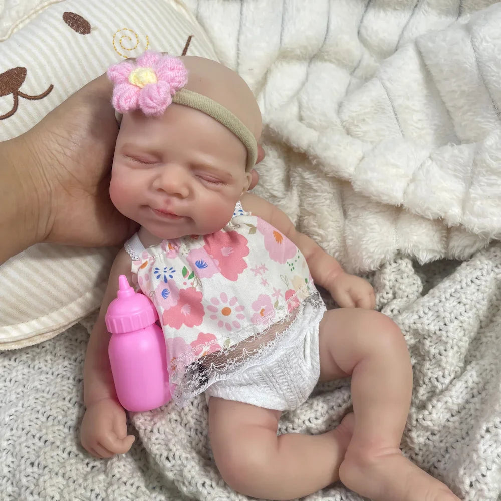 Image of Reborn Baby Dolls Mini 13 Inch Reborn Silicone Baby Realistic Doll
