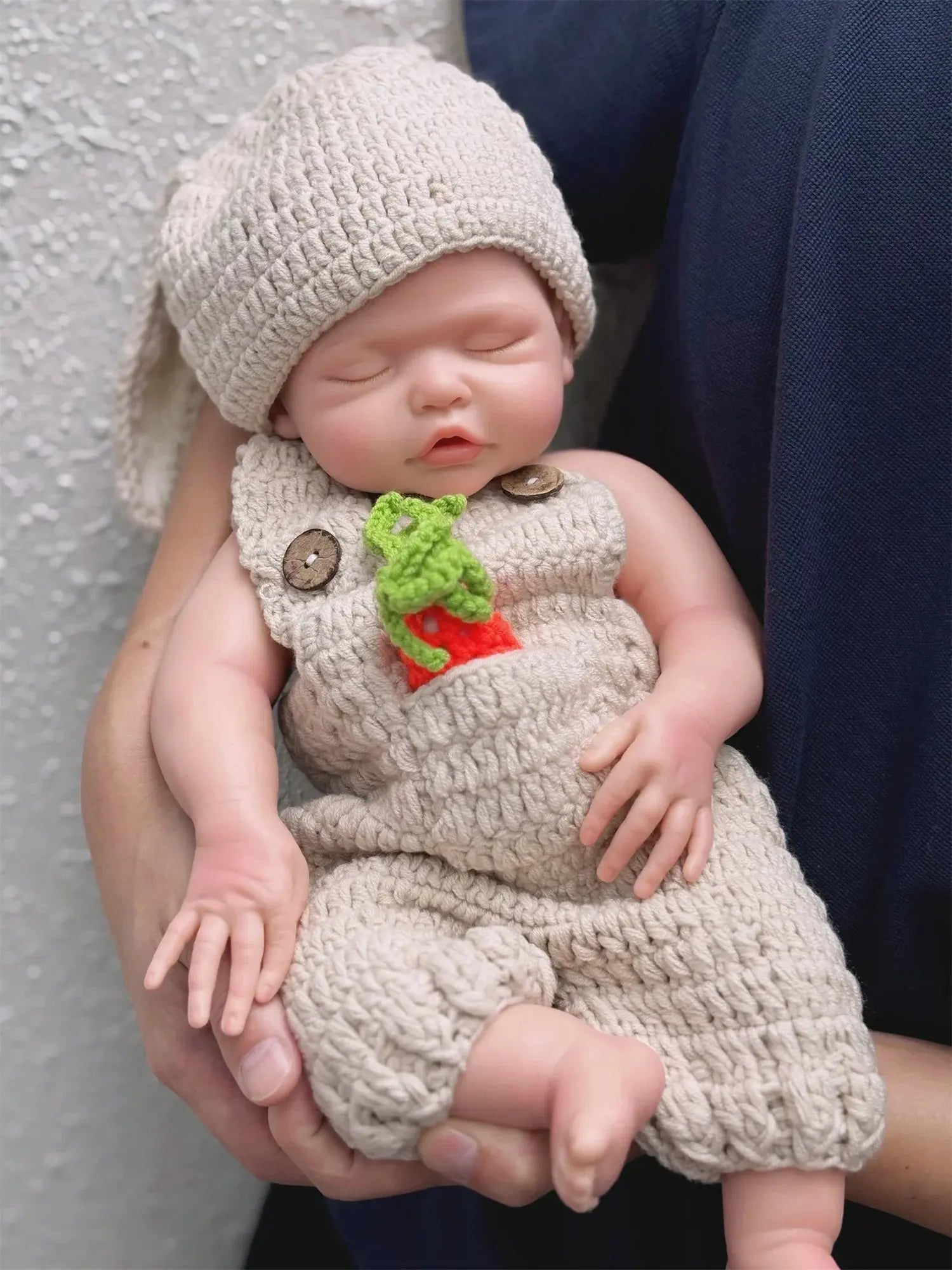 Image of Reborn Baby Dolls Can Open Mouth 17Inch Washable Close Eyes Full Body