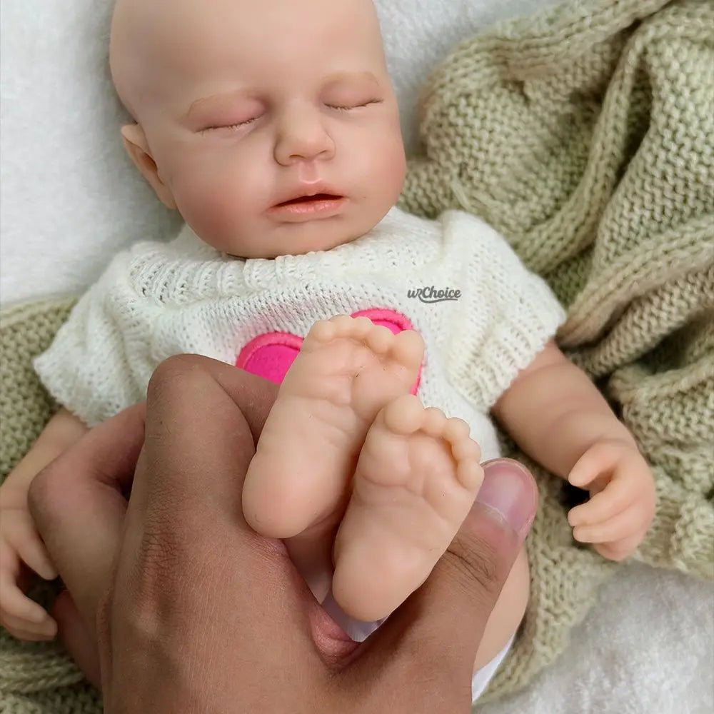 Image of Reborn Baby Dolls 12Inch Loulou Realistic Silicone Reborn Baby Girl