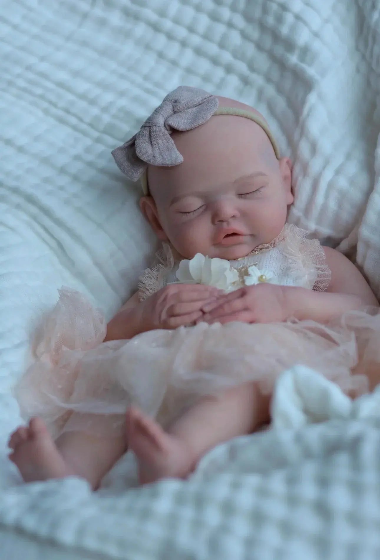Image of Reborn Baby Dolls 18Inch Can Open Mouth&Washable Solid Silicone Bebe