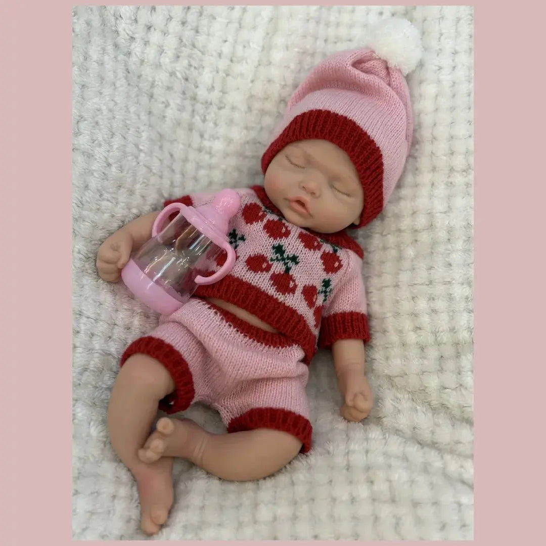 Image of Reborn Baby Dolls 13Inch Silicone Bebe Can Open Mouth Full Solid