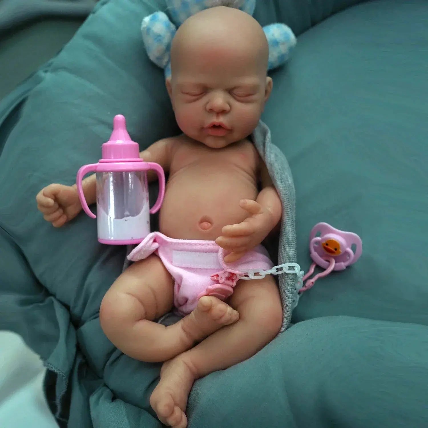 Image of Reborn Baby Dolls 12" Micro Preemie Full Body Silicone Sleeping Baby