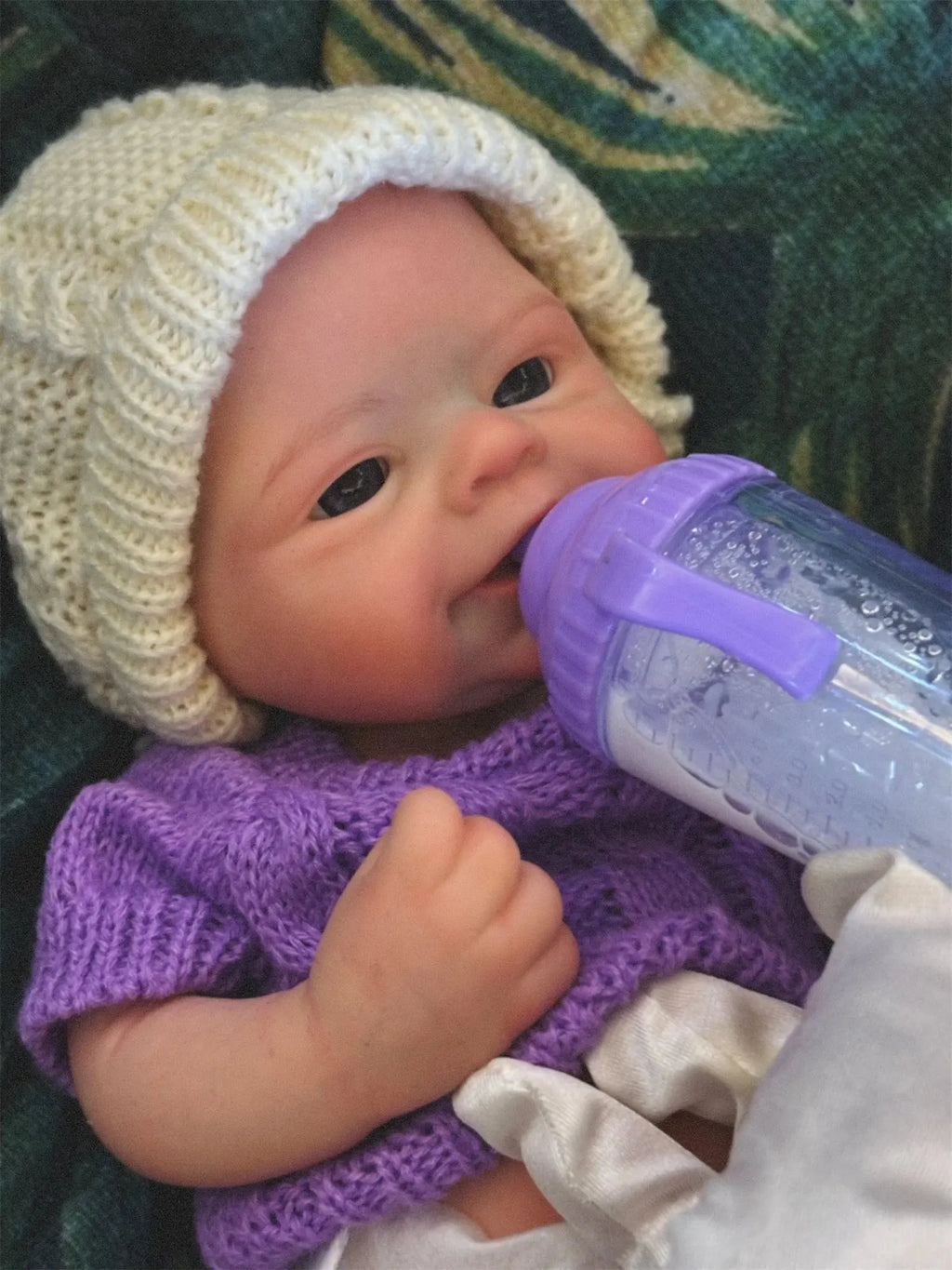 Image of Reborn Baby Dolls Can Open Mouth 33Cm Washable Solid Silicone Bebe