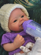 Image of Reborn Baby Dolls Can Open Mouth 33Cm Washable Solid Silicone Bebe