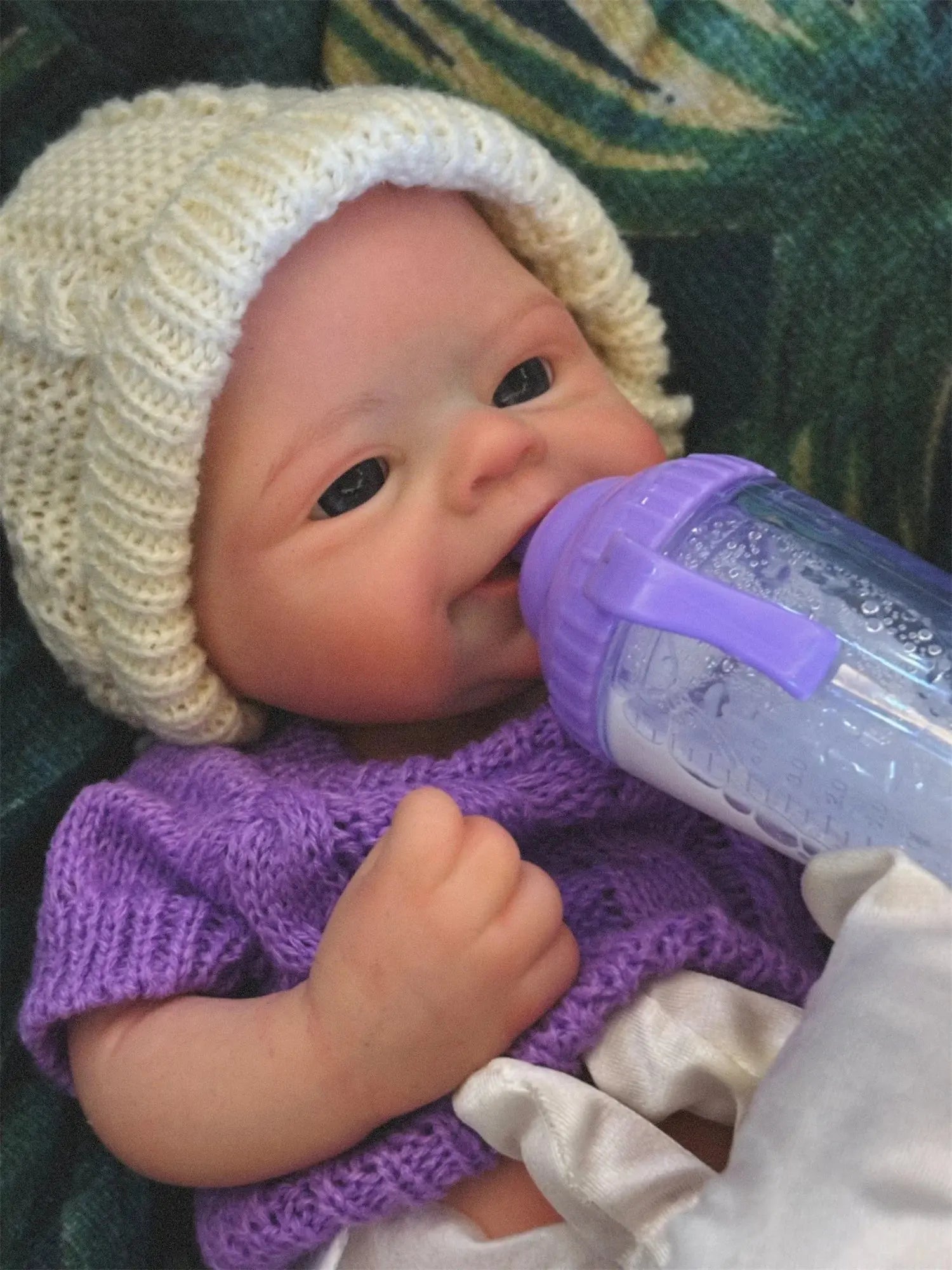 Image of Reborn Baby Dolls Can Open Mouth 33Cm Washable Solid Silicone Bebe