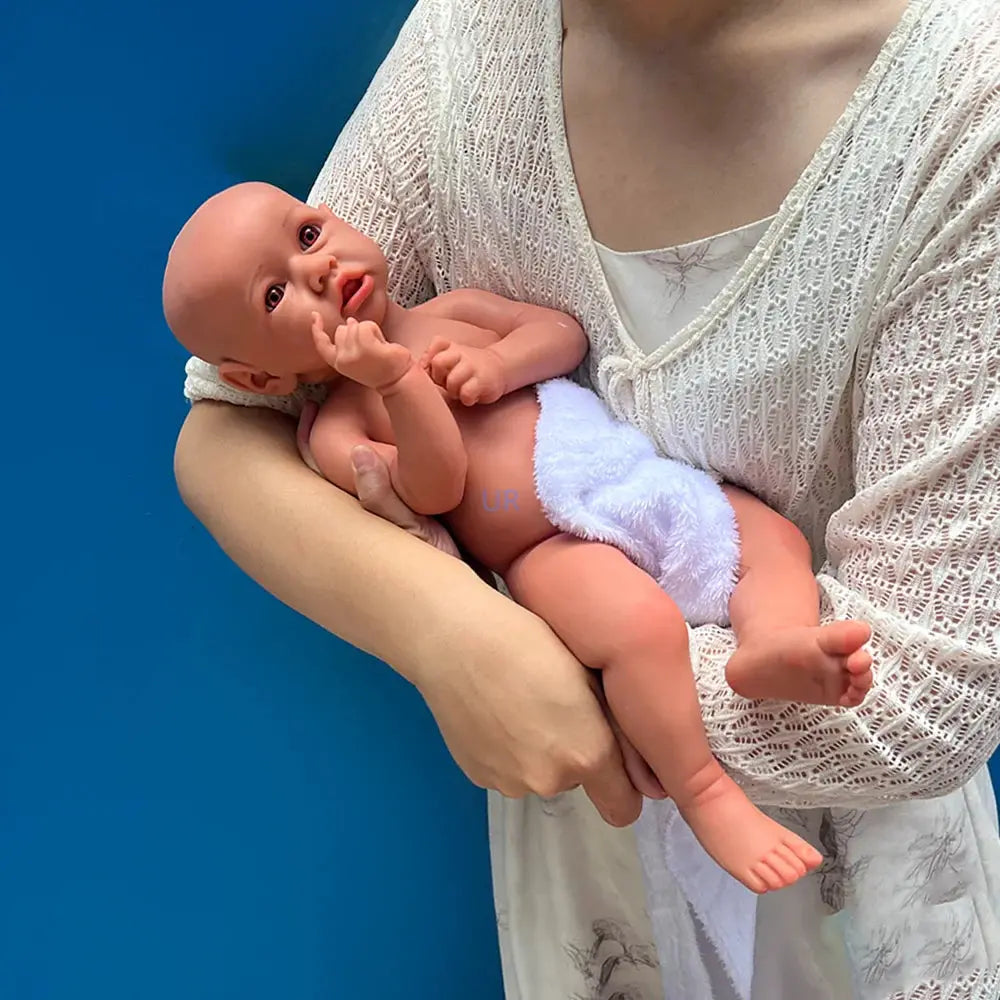 Image of Reborn Baby Dolls African Girl Prototype Dark Skin Doll Washable