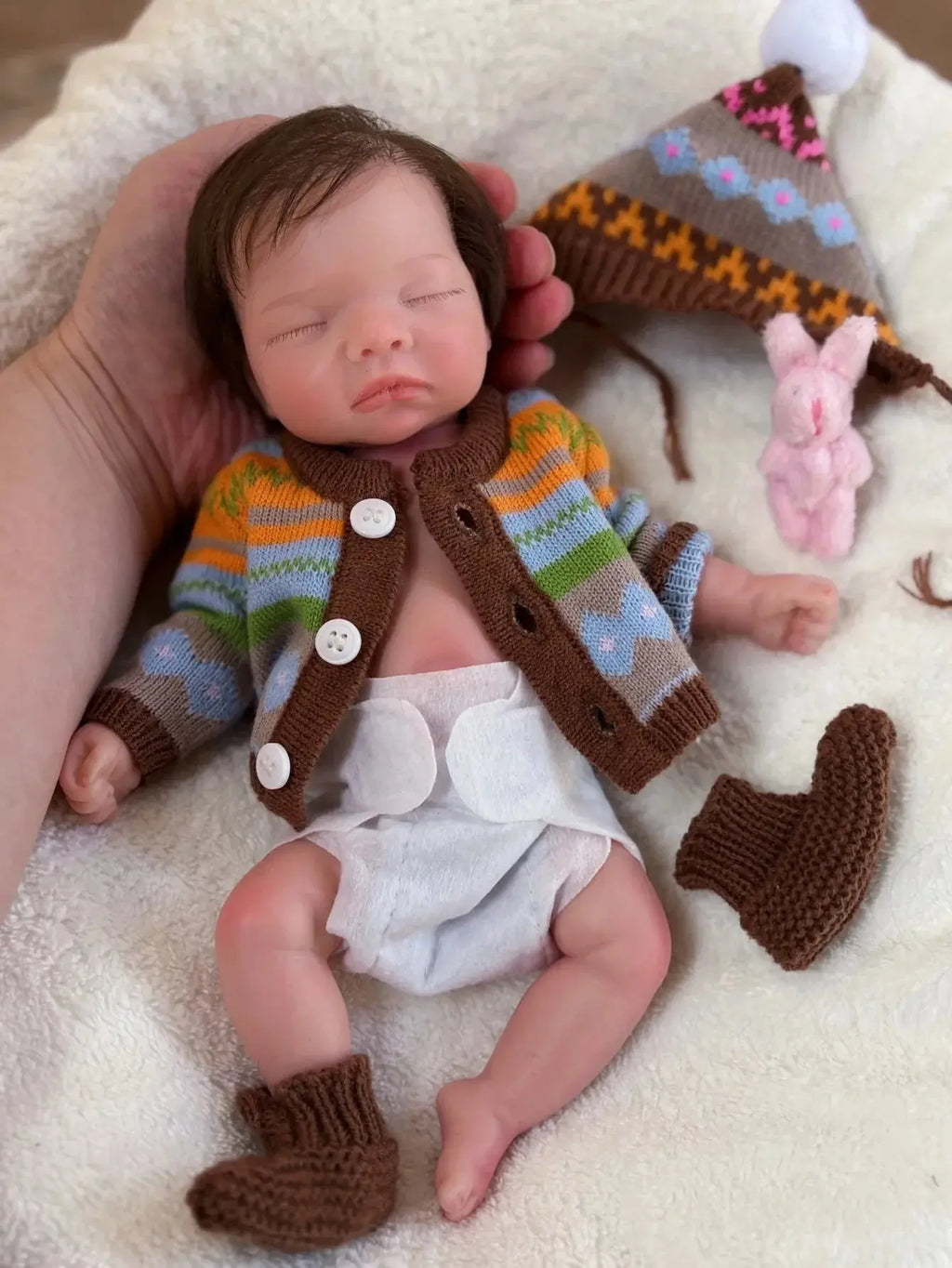 Image of Reborn Baby Dolls 10 Inch Sleeping Silicone Bebe Reborn Girl With