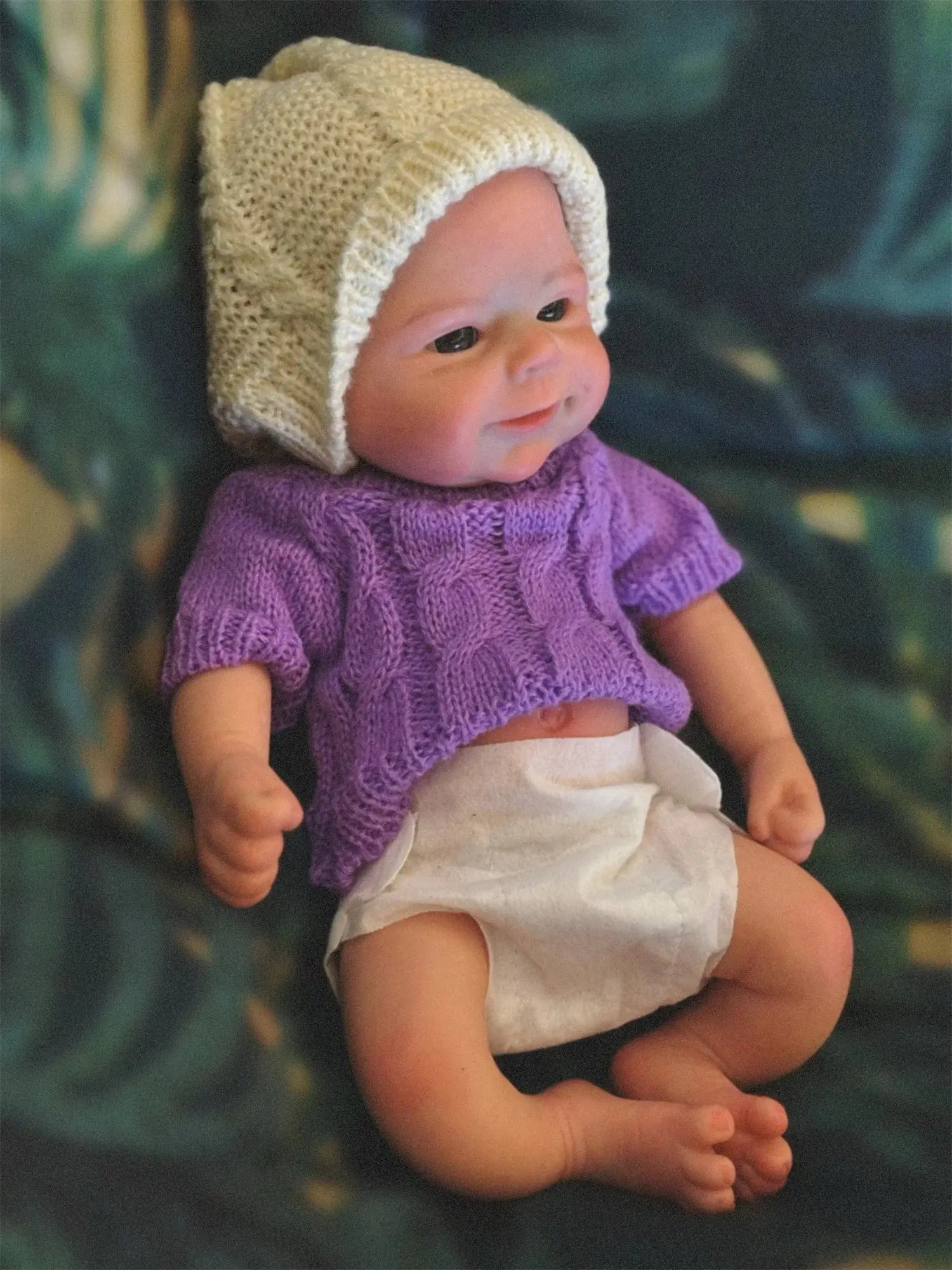 Image of Reborn Baby Dolls Can Open Mouth 33Cm Washable Solid Silicone Bebe