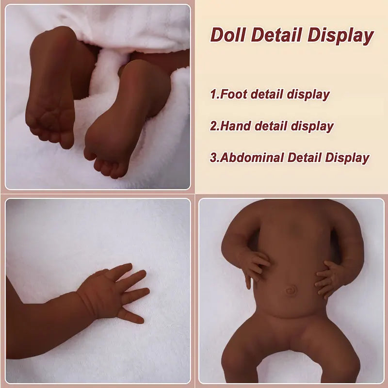 Image of Reborn Baby Dolls 17.72" Micro Preemie Full Body Platinum Silicone