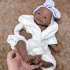 Image of Reborn Baby Dolls 18Inch Dark Skin African Girl Vivienne Reborn Doll