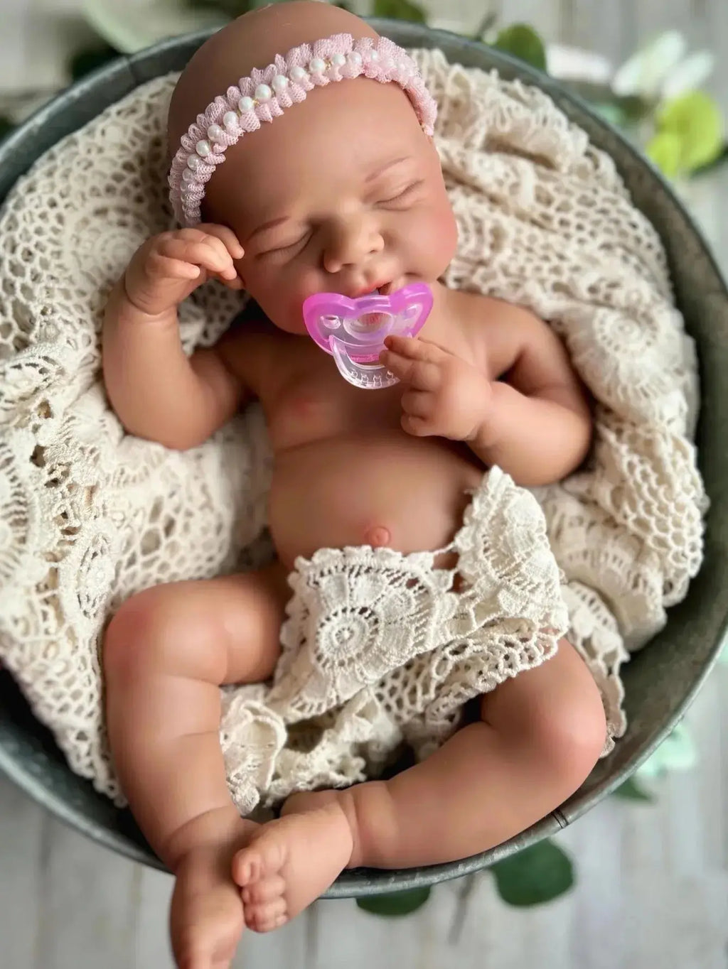 Image of Reborn Baby Dolls 18 Inch (Fair Skin)Pascale Girl Silicone Doll -