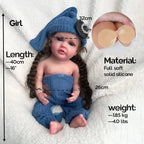 Image of Reborn Baby Dolls Preemie 16Inch Handmade Silicone Reborn Baby Girl