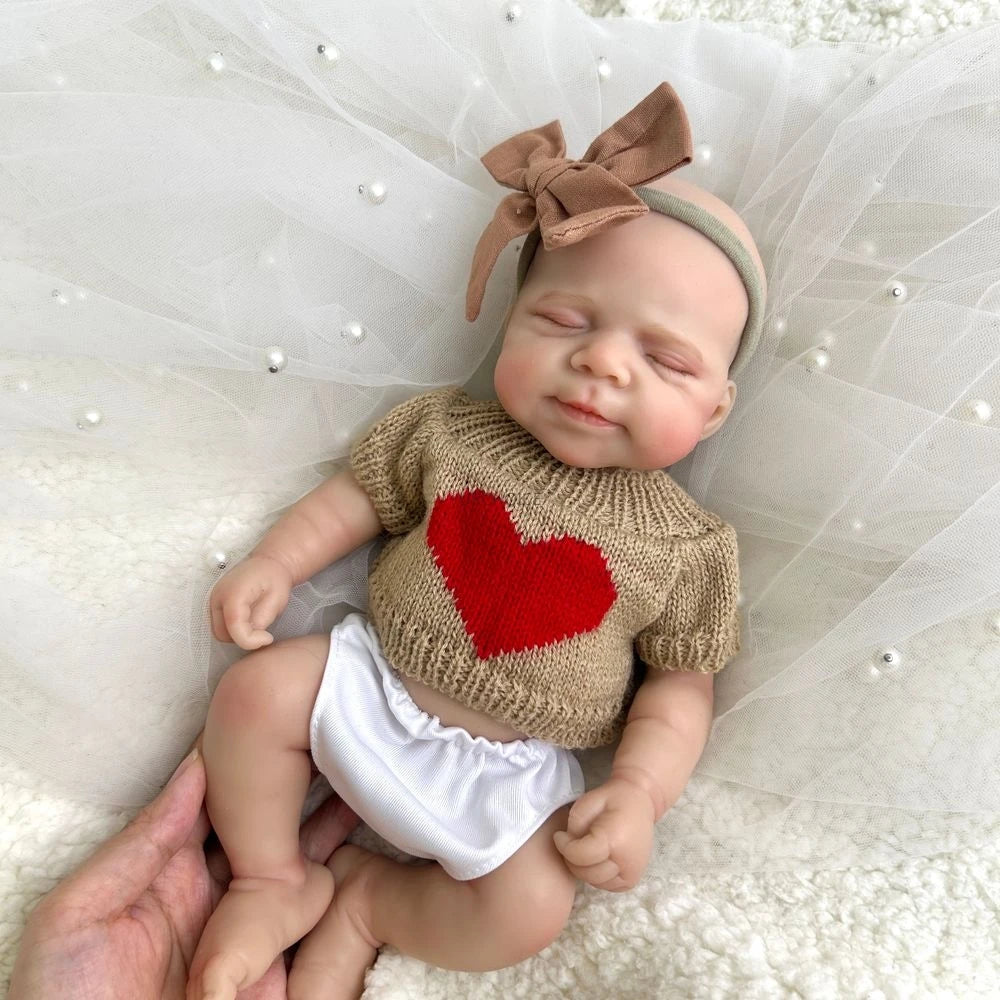 Image of Reborn Baby Dolls 12Inch Mini Realistic Baby Girl Pascale Washable
