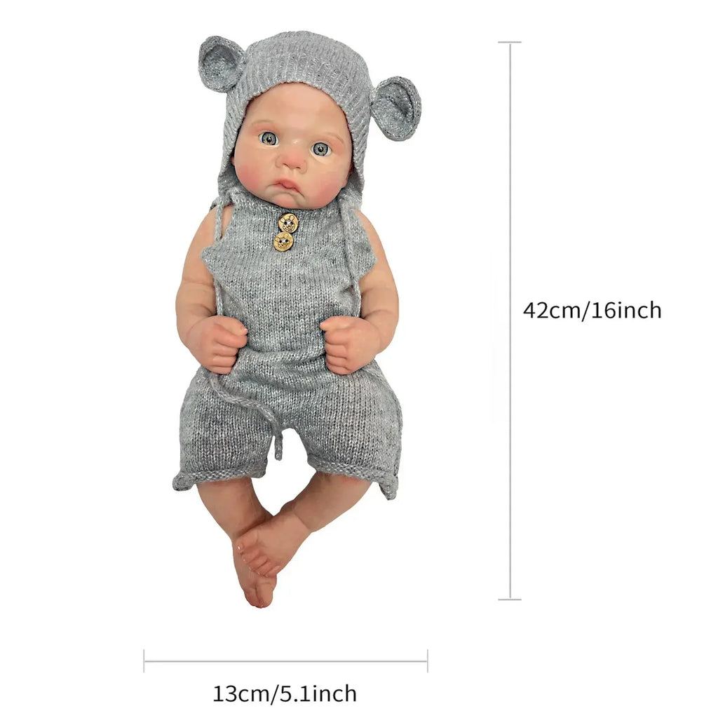 Image of Reborn Baby Dolls 42Cm 17 Inch Full-Body Soft Silicone Reborn Doll
