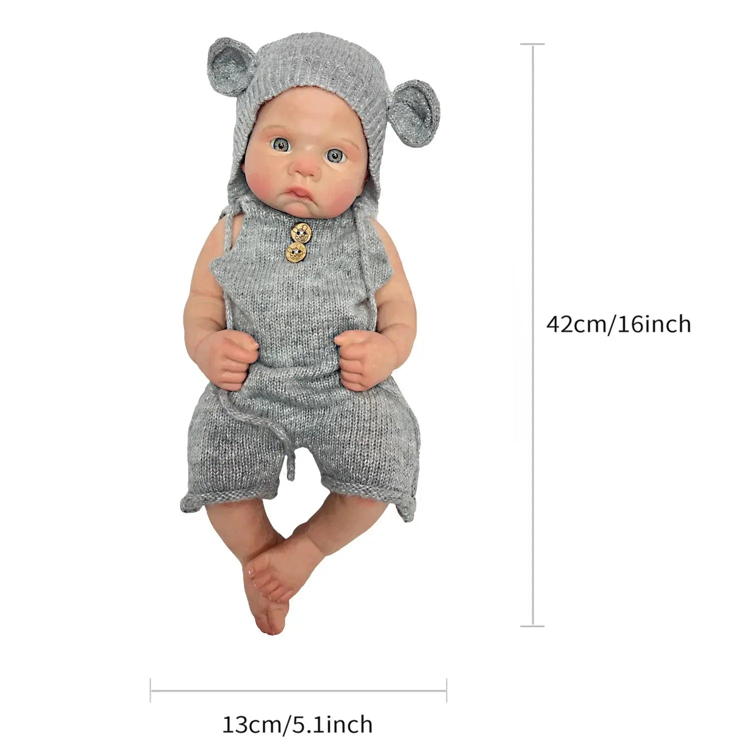 Image of Reborn Baby Dolls 42Cm 17 Inch Full-Body Soft Silicone Reborn Doll