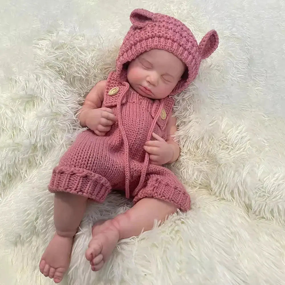 Image of Reborn Baby Dolls Artificial Soft Full Body Platinum Silicone Painted