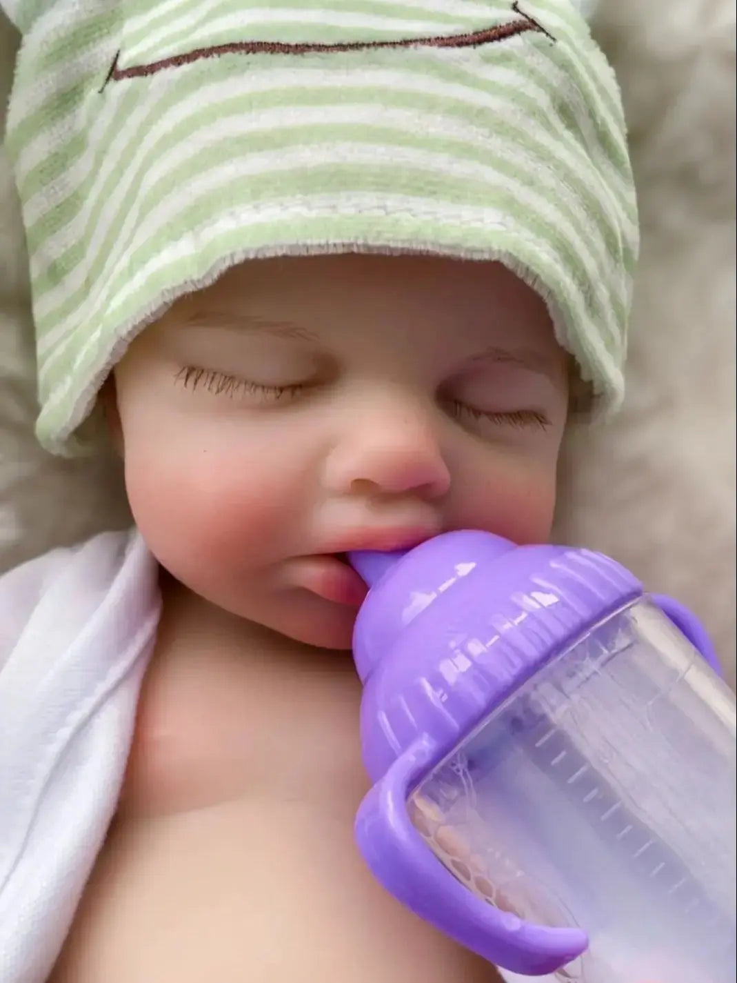 Image of Reborn Baby Dolls Reborn Dolls 33Cm Open Mouth Silicone Loulou Full