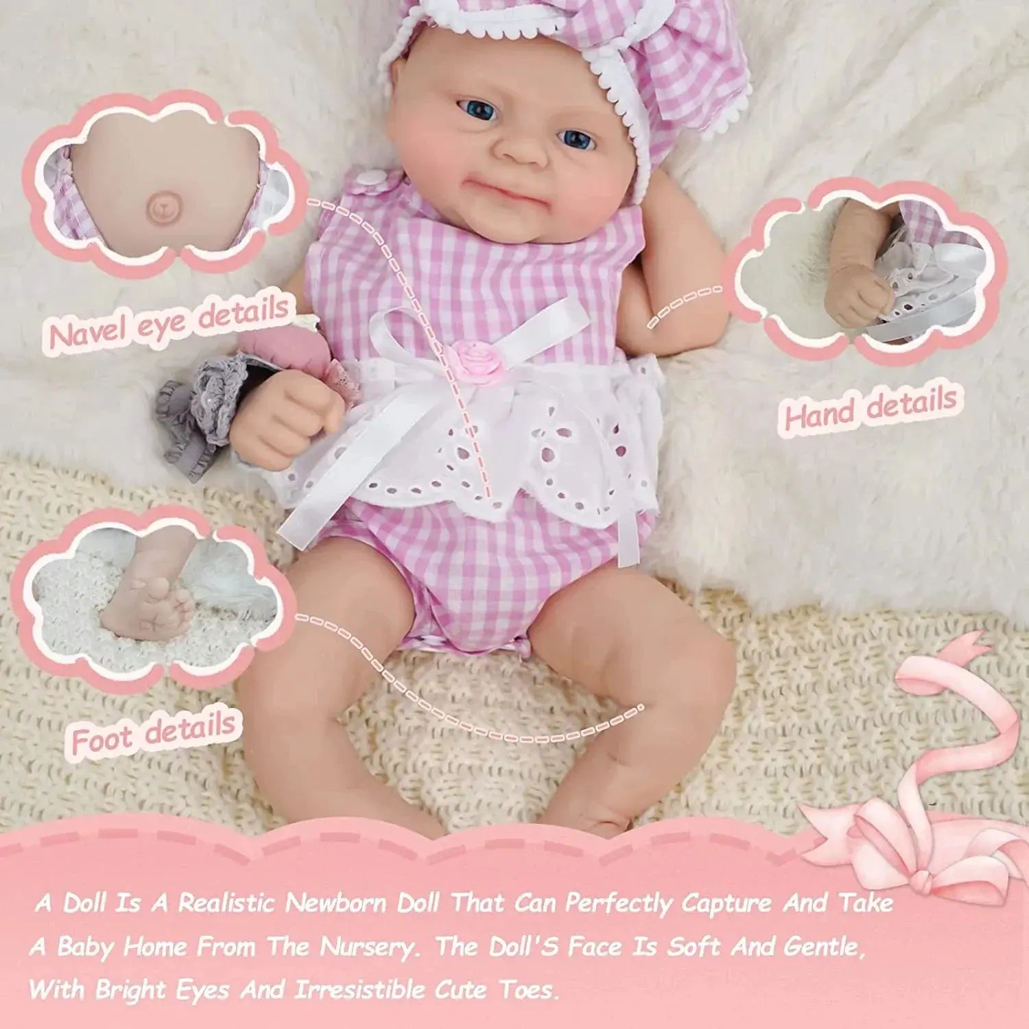 Image of Reborn Baby Dolls Lifelike Reborn Doll - 14 Inch Anatomically Correct