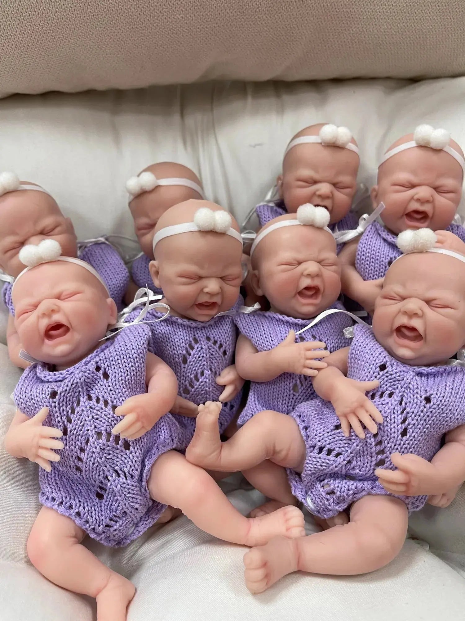 Image of Reborn Baby Dolls 7" Boy Micro Preemie Full Body Silicone  Crybaby