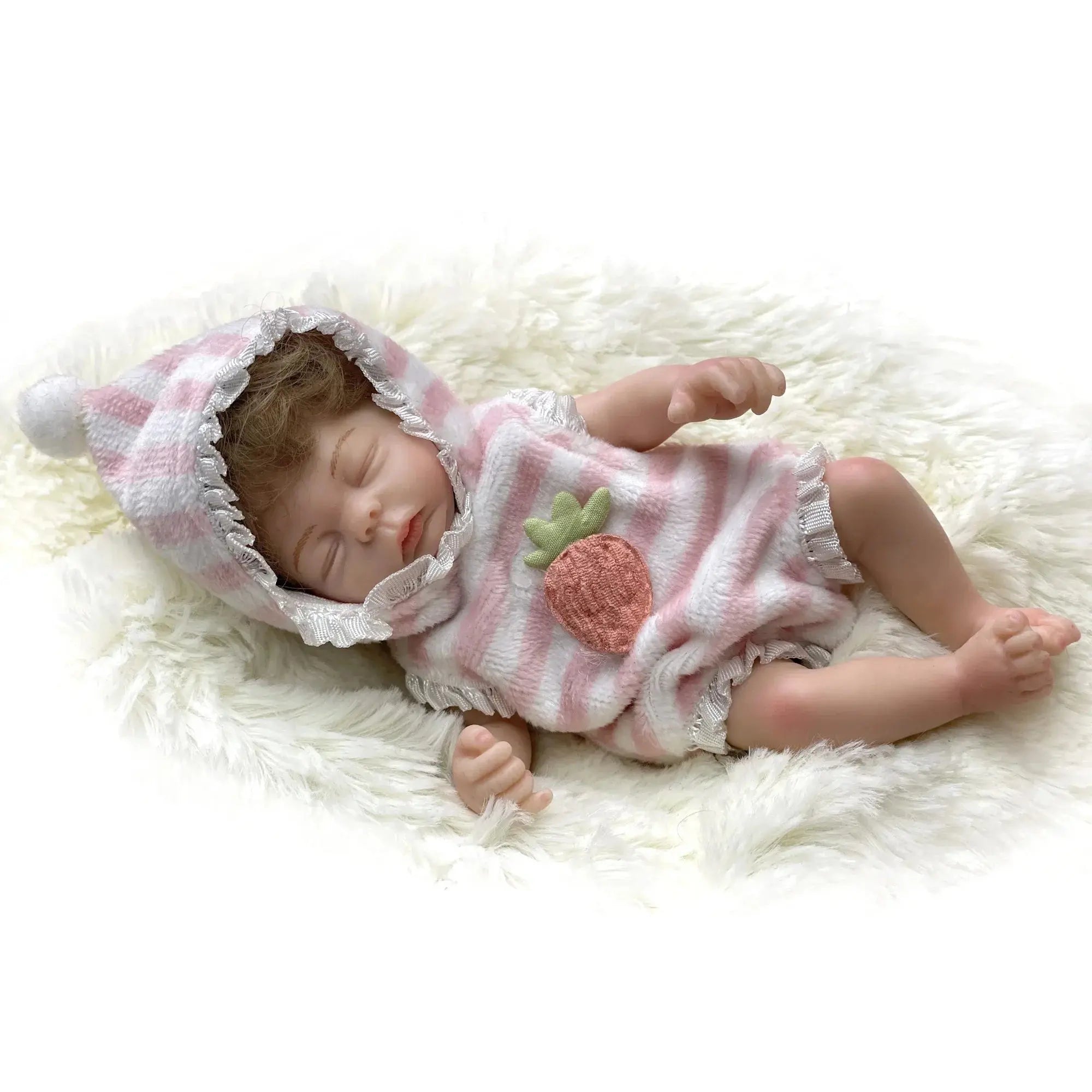 Image of Reborn Baby Dolls 6Inch Mini Palm Full Solid Silicone Bebe Reborn