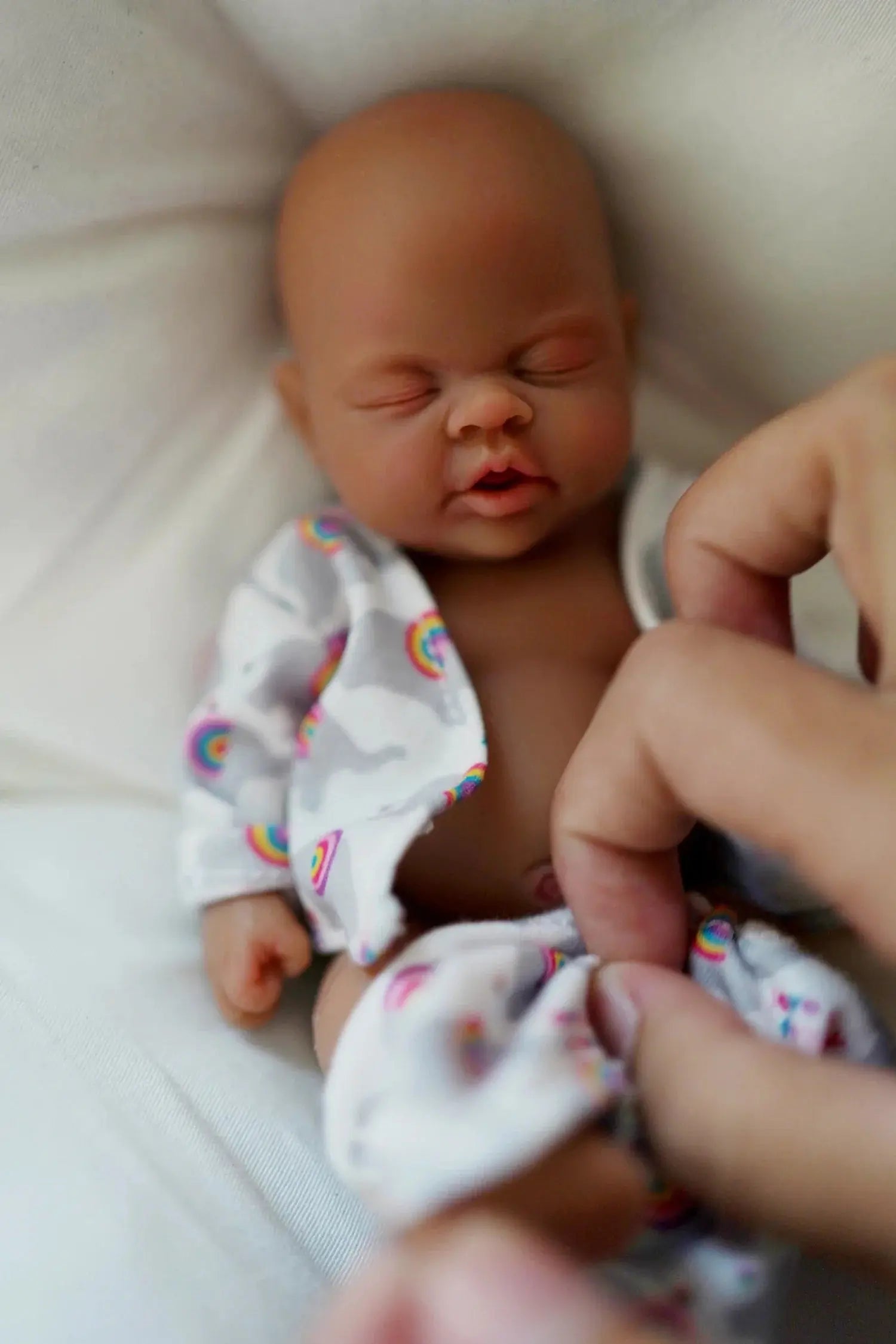 Image of Reborn Baby Dolls 7" Micro Preemie Full Body Silicone Black African