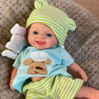 Image of Reborn Baby Dolls Saskia 10-Inch Lifelike Solid Silicone Reborn Boy |
