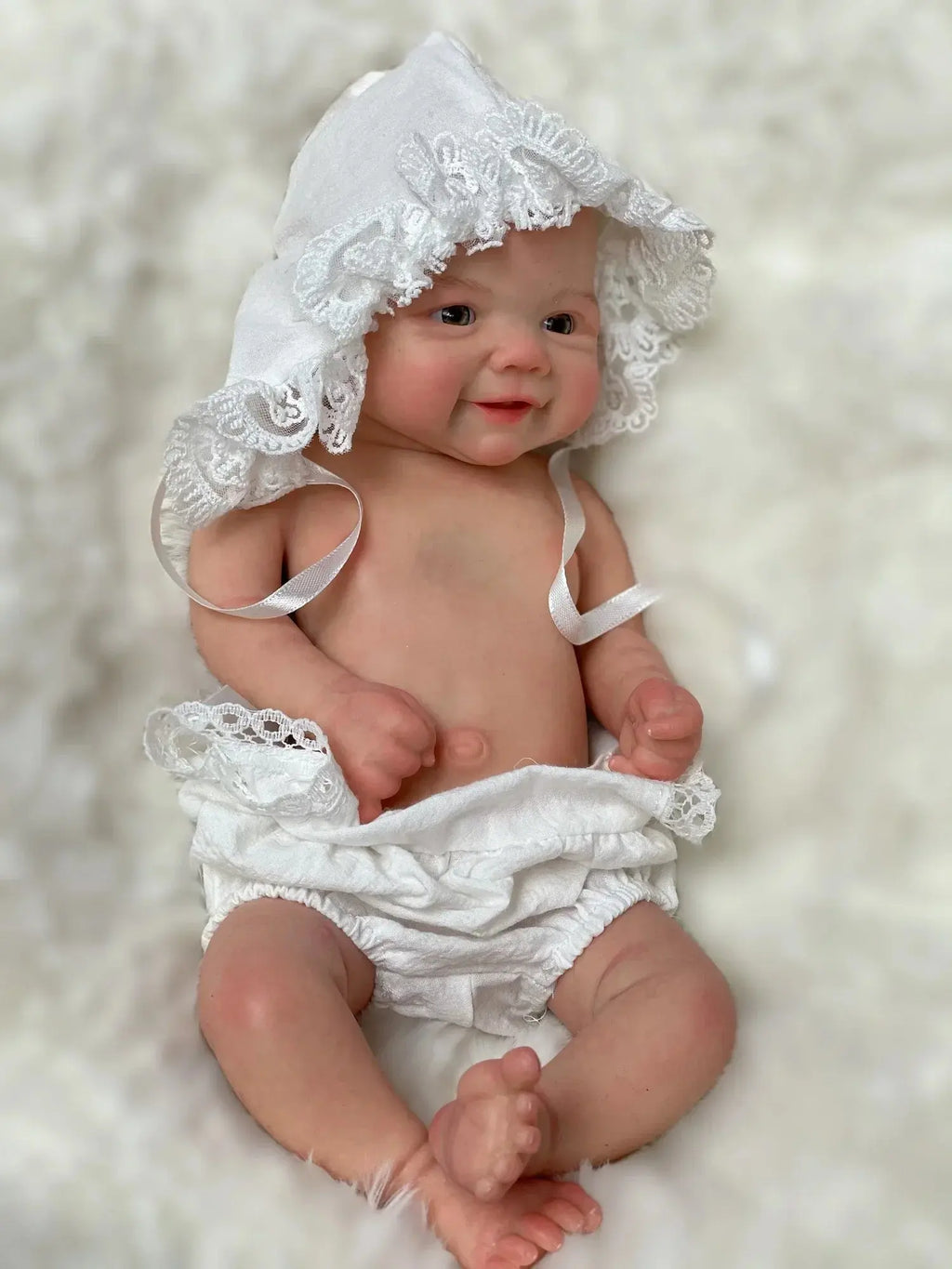Image of Reborn Baby Dolls 33Cm Cuddly Vivienne Full Body Solid Silicone