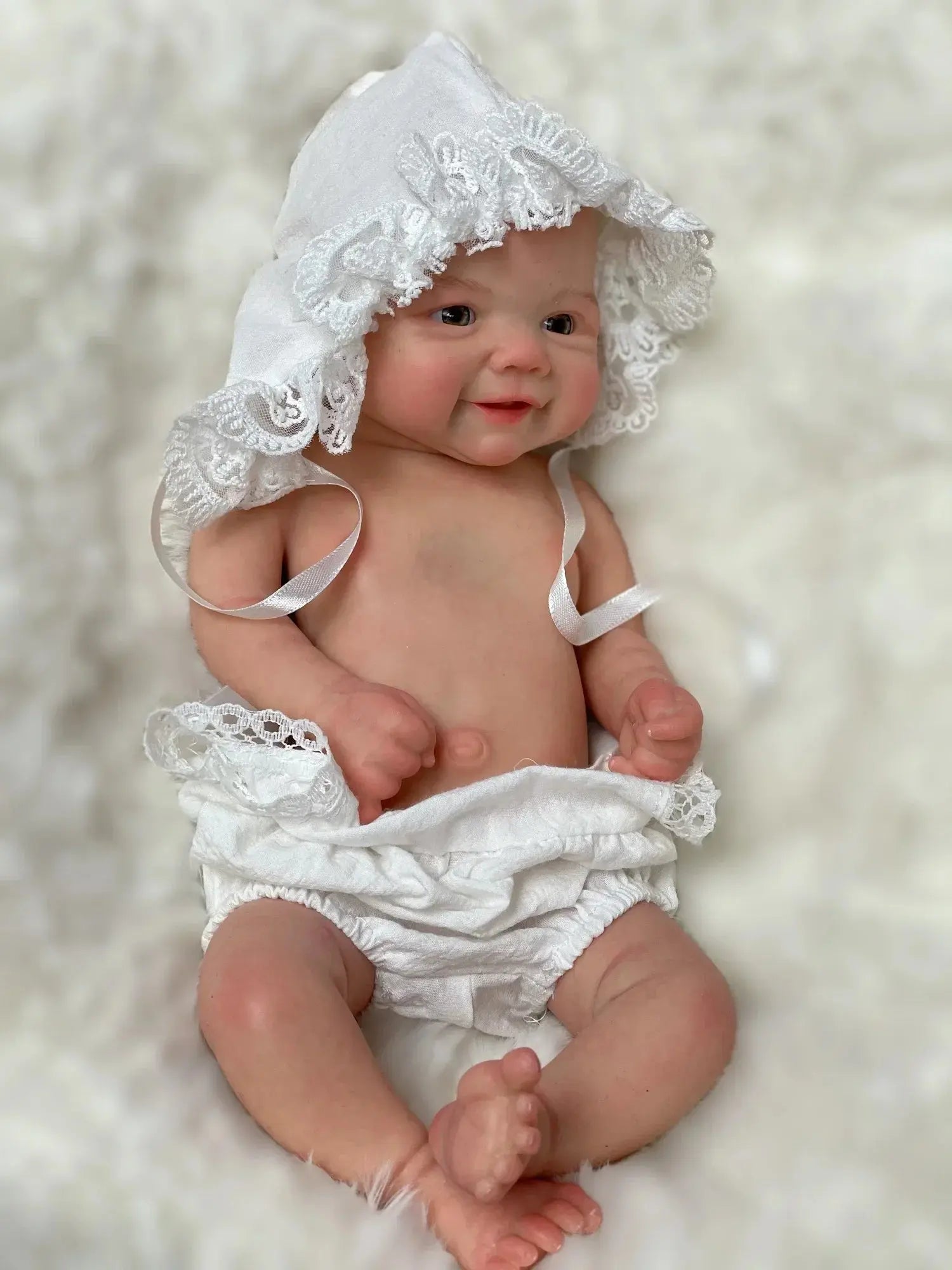 Image of Reborn Baby Dolls 33Cm Cuddly Vivienne Full Body Solid Silicone