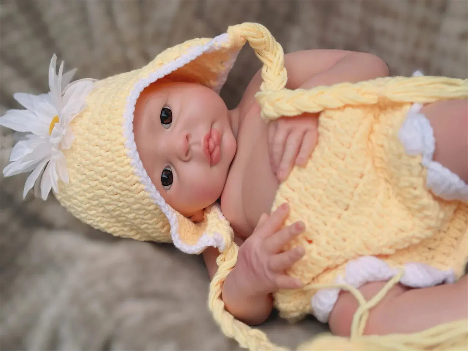Image of Reborn Baby Dolls 17Inch Washable Full Body Solid Silicone Bebe
