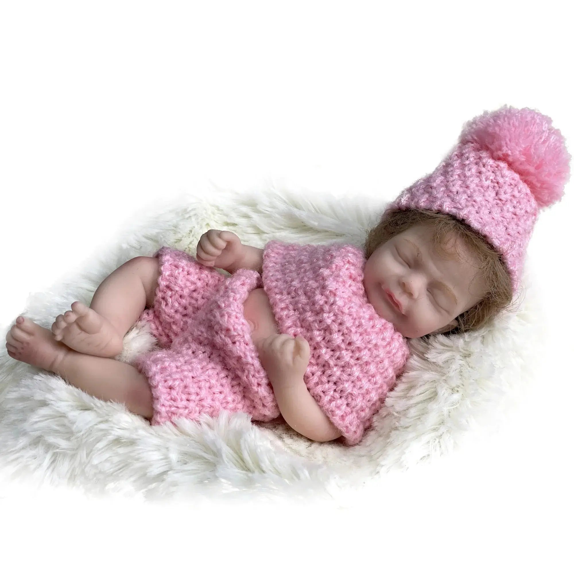 Image of Reborn Baby Dolls 6Inch Mini Palm Full Solid Silicone Bebe Reborn