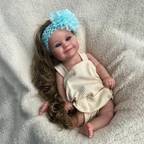 Image of Reborn Baby Dolls Painted Newborn Girl Maddie With Hair Artist