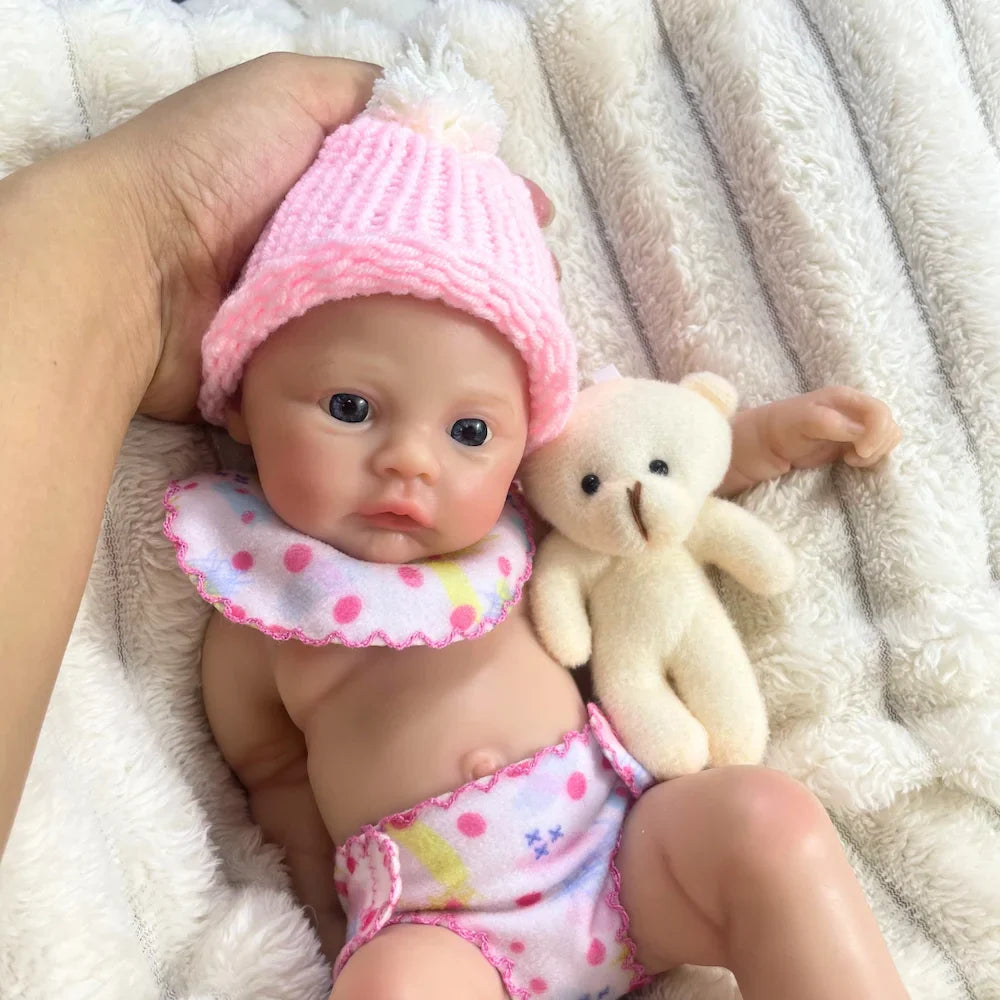 Image of Reborn Baby Dolls 13 Inch Mini Reborn Baby Doll Meadow Girl Full