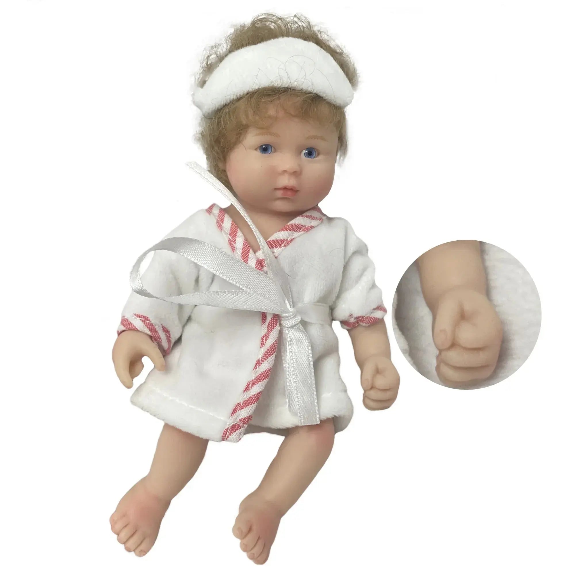 Image of Reborn Baby Dolls 6Inch Mini Palm Full Solid Silicone Bebe Reborn